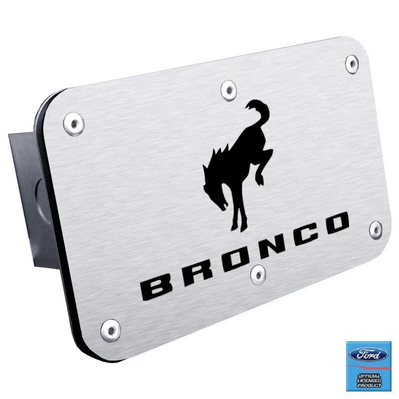 Tow Hitch Cover Brushed Finish for Ford Bronco (2021–2025) Class III 2"