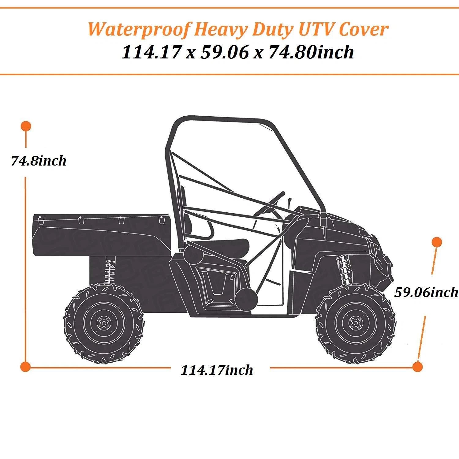 Universal Heavy Duty Waterproof UTV Cover for Side-by-Side (1)