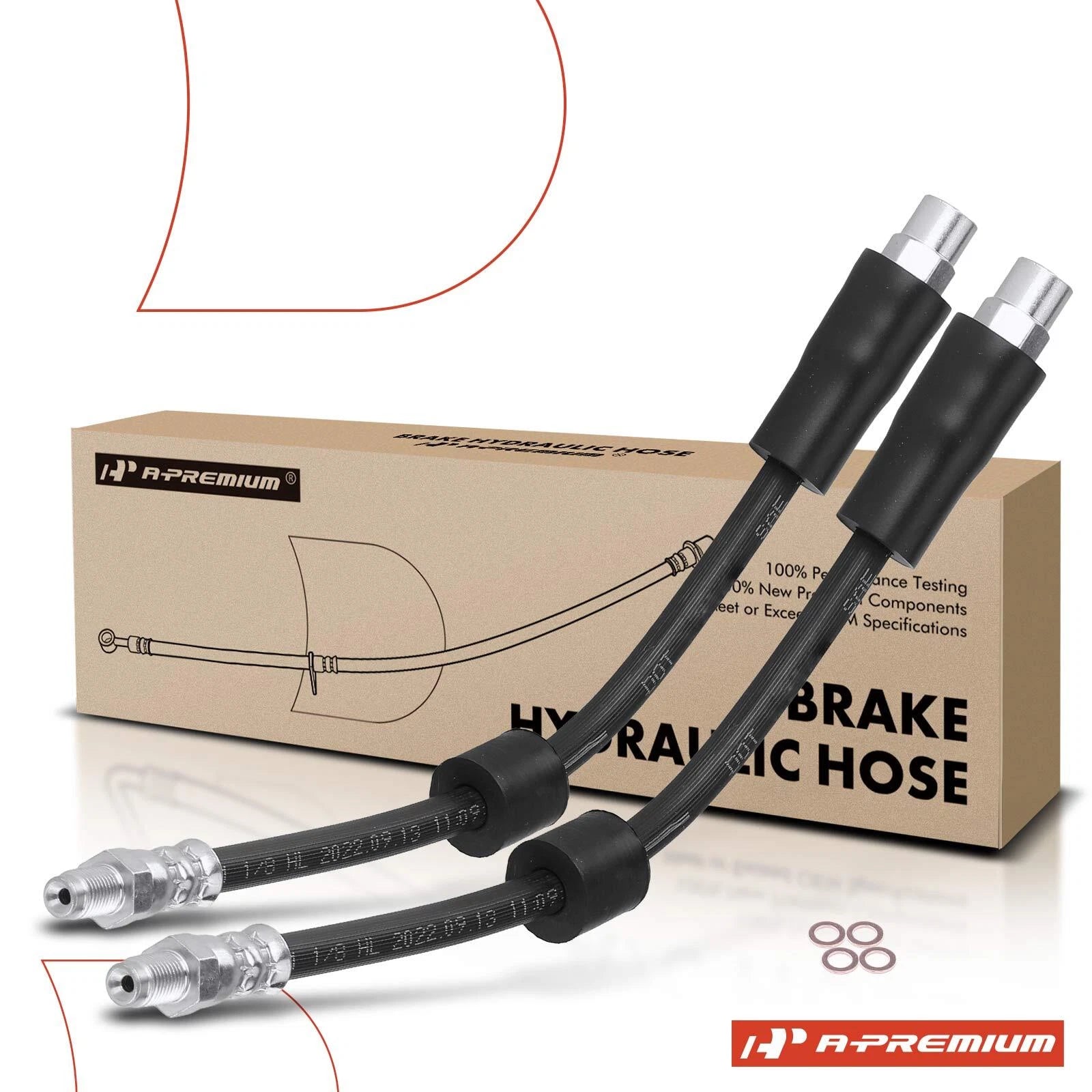 2X Rear Outer Brake Hydraulic Hose for BMW 525i 540i (1999–2003)