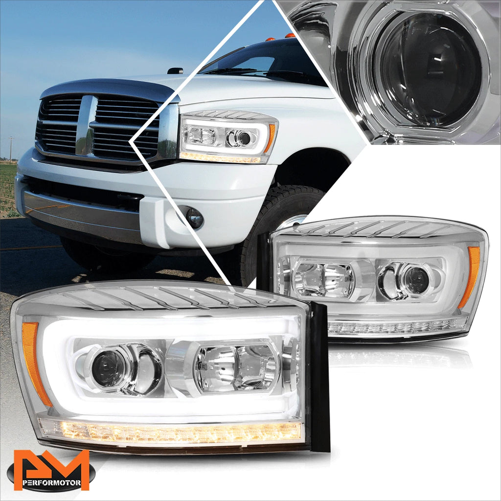 LED DRL Chasing Signal Projector Headlight for Dodge Ram (2006–2009)