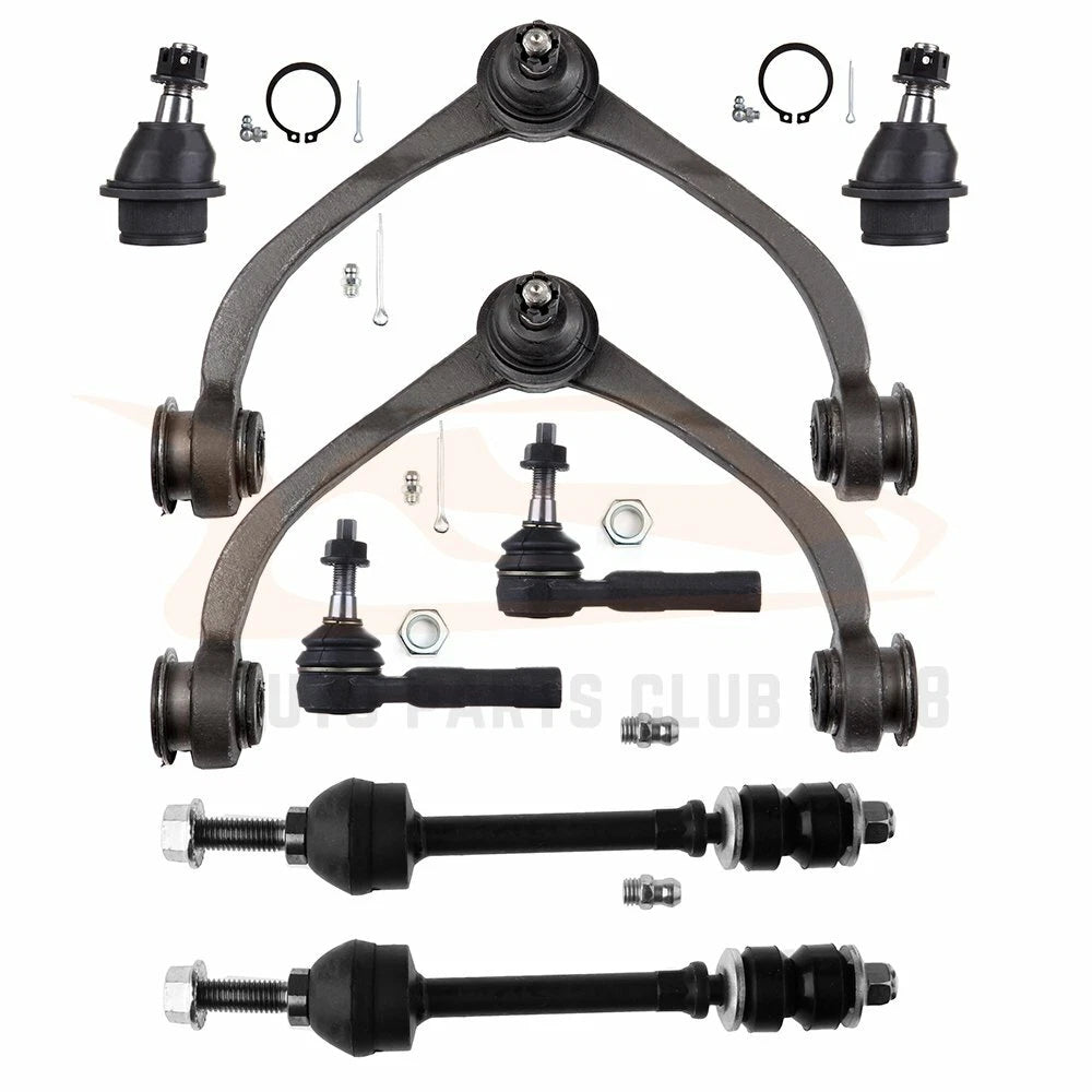 8Pcs Steering Ball Joints Sway Bar Links Tie Rod Ends for Dodge Dakota (2005–2011)