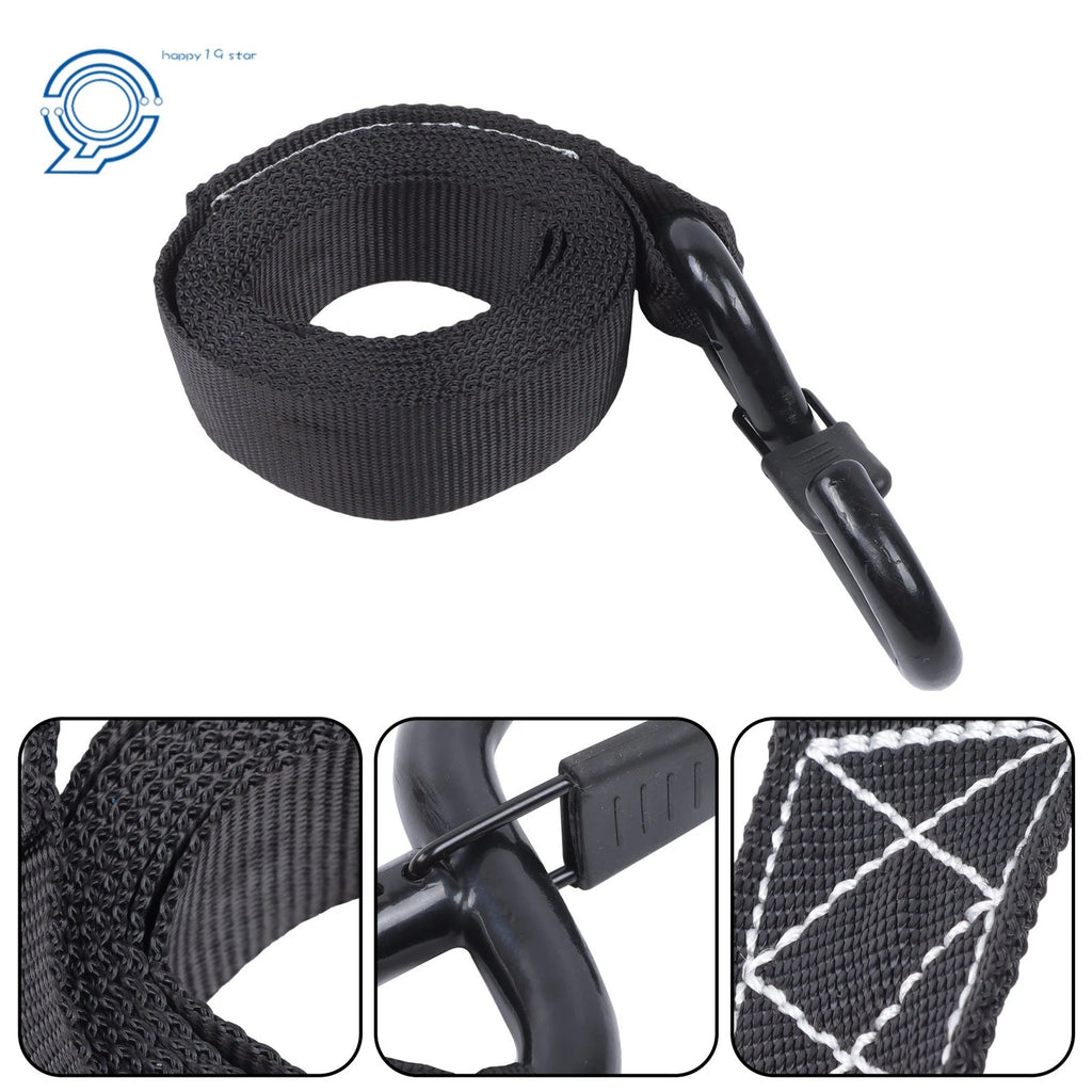 Set of 4 Heavy Duty Ratchet Straps 1.6" x 8' (5208lb Break Strength, Black)