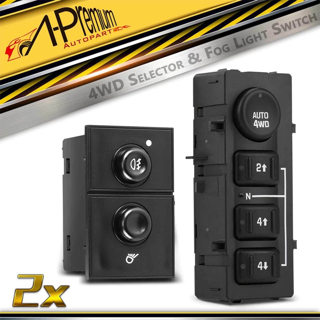 4X4 Selector Switch & Fog Light Switch for Chevrolet Silverado GMC 