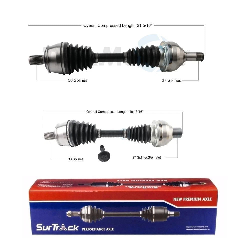 2X Front CV Axle Shafts for Mercedes W117 X153 CLA250 GLA45 AMG