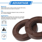 2X Oil Seal Rotary Shaft Seal for Various Models (22x38x7mm) FKM Rubber