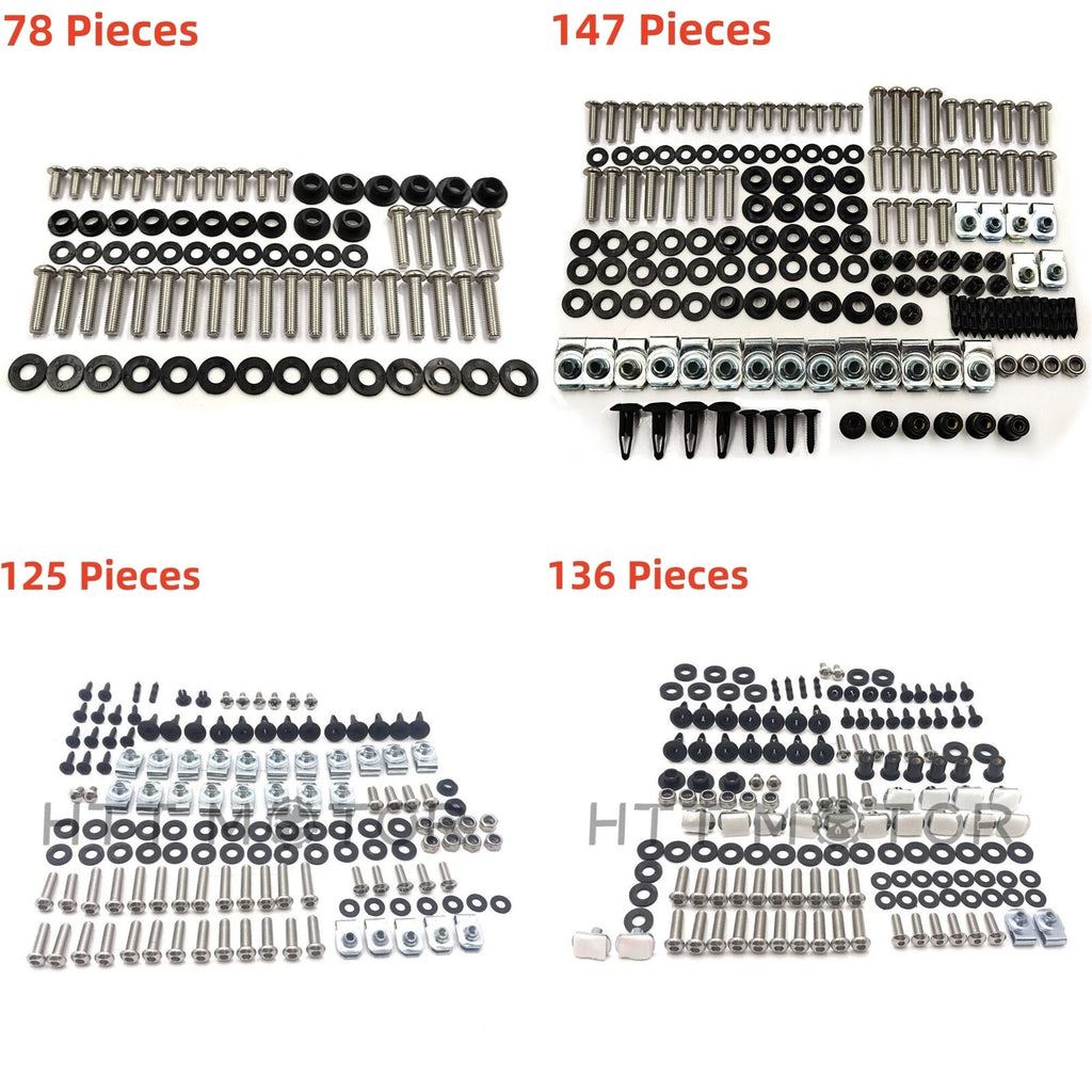 Motorcycle Fairing Bolt Kit for Yamaha YZF-R1 (2002–2014) Chrome