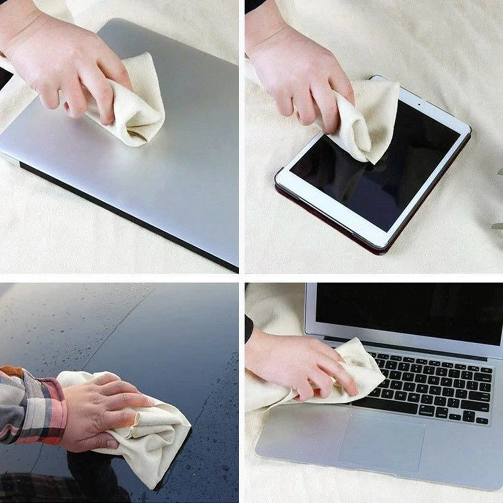 Natural Chamois Leather Car Cleaning Cloth Absorbent Drying Towel Rag