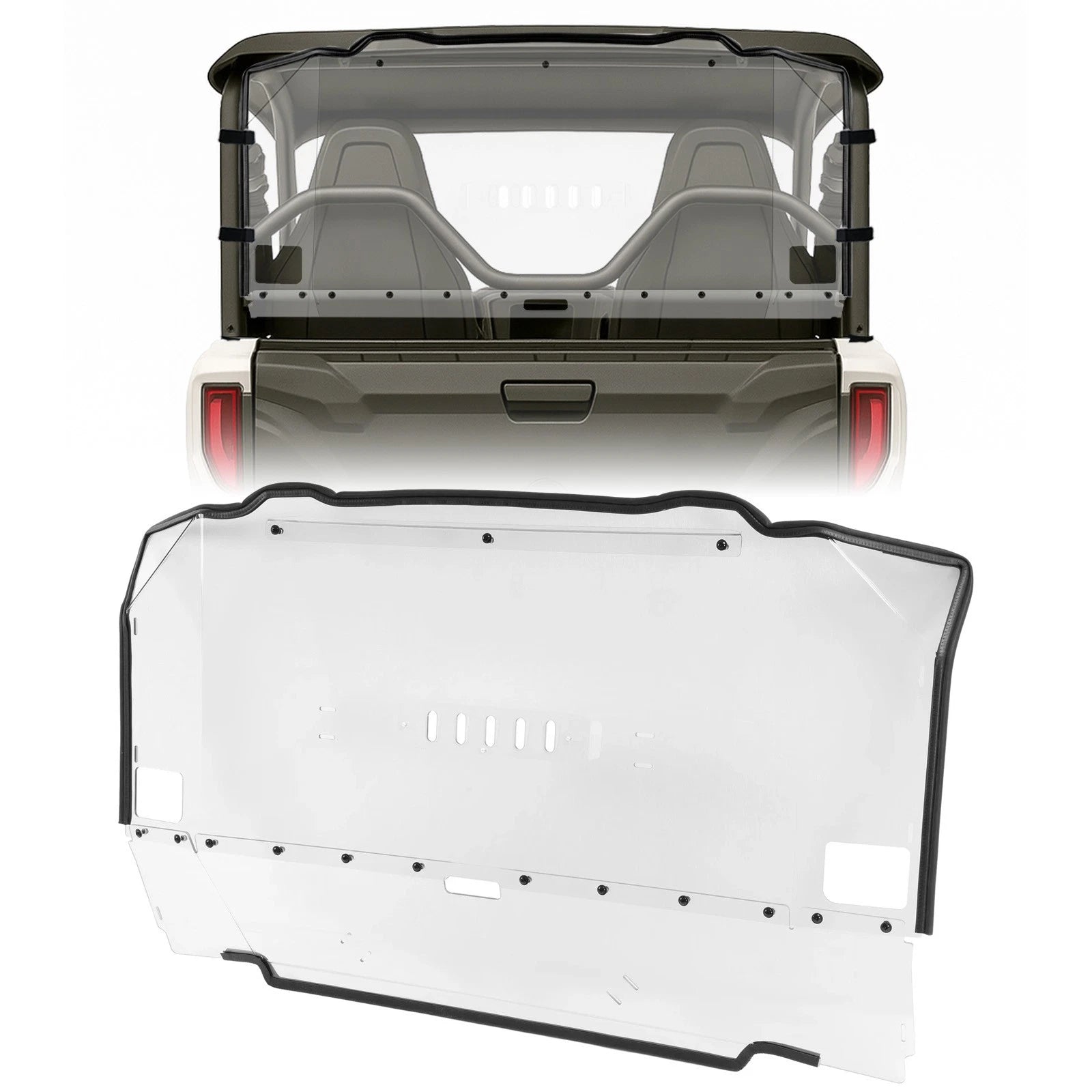 Rear Windshield for Yamaha Wolverine RMAX2 X2 1000 (2021–2024)