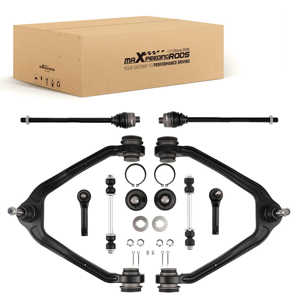 10x Front Upper Control Arms & Tie Rods for Chevy Silverado 1500 Tahoe (1999–2006)