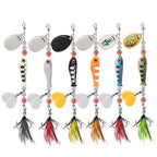 Rotating Spinner Fishing Lure 12g with Electroplated Blades