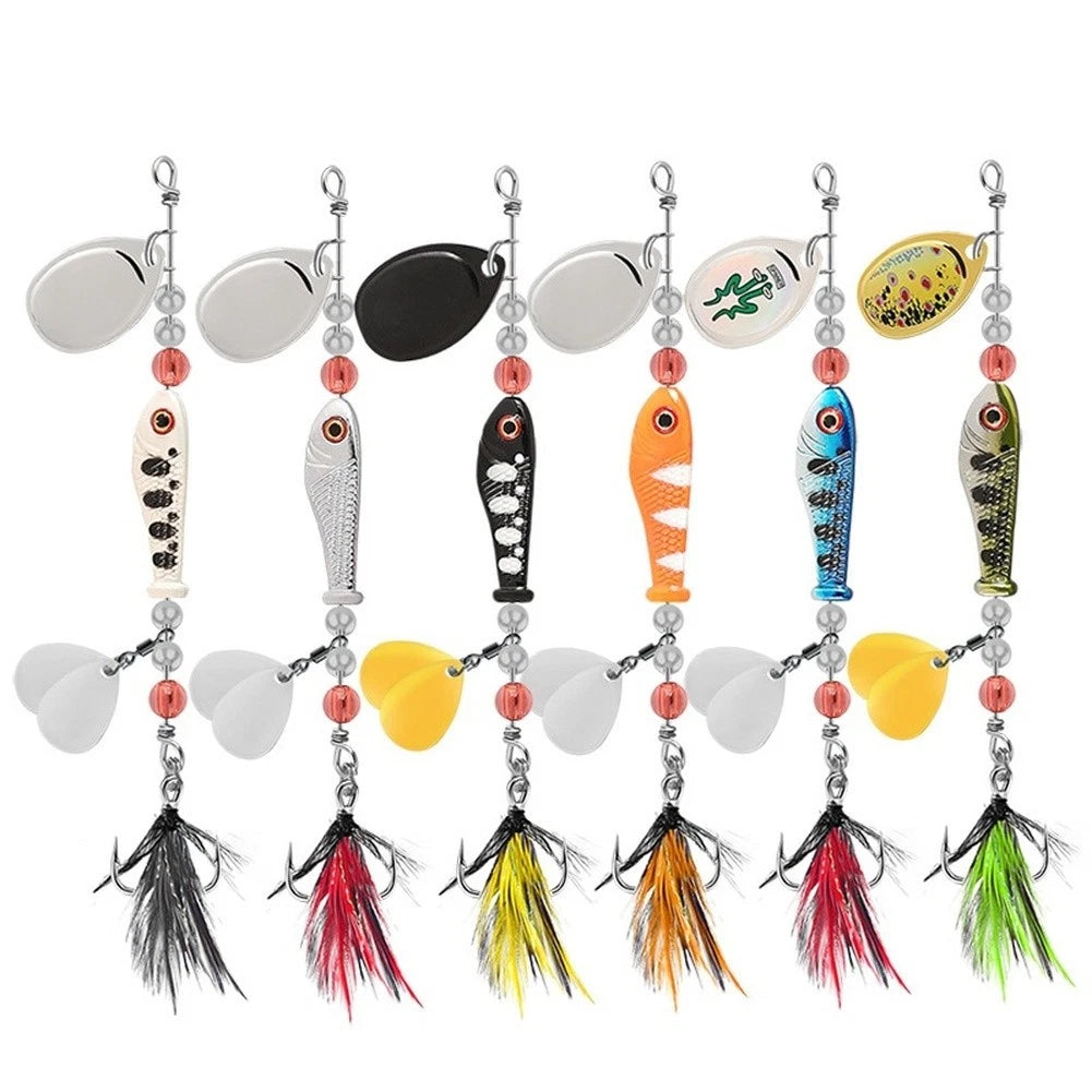 Rotating Spinner Fishing Lure 12g with Electroplated Blades