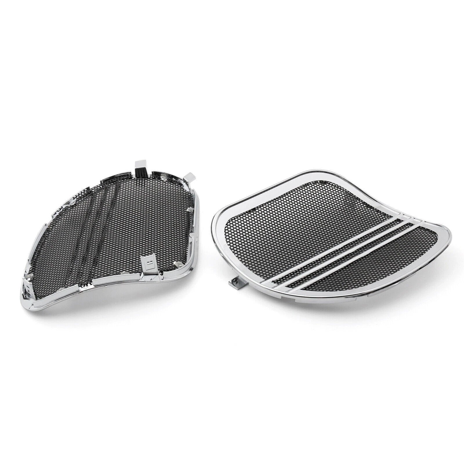 Tri-Line Speaker Cover Grills for Harley Road Glide FLTRX (2015–2018) Chrome
