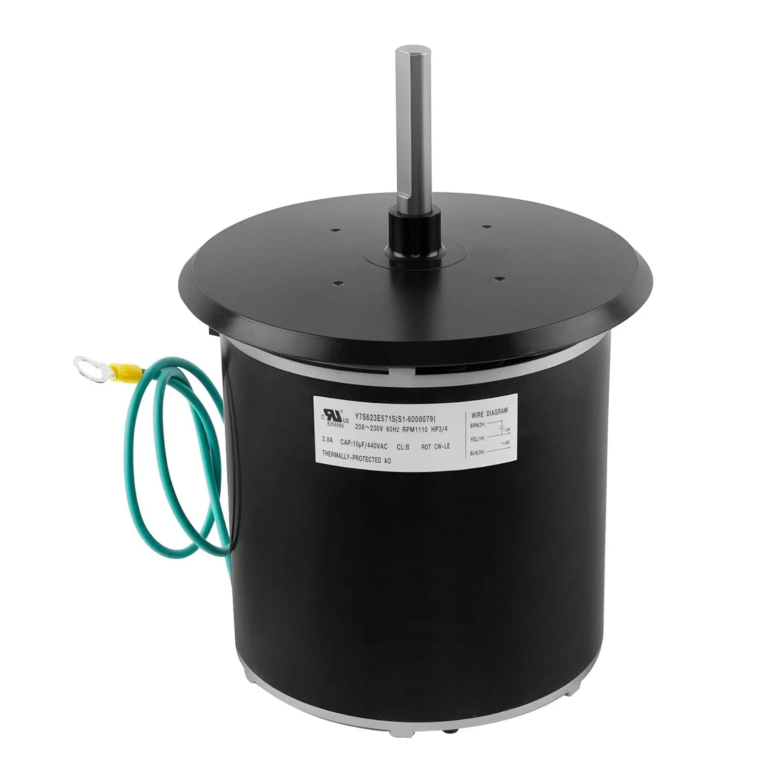 Condenser Fan Motor 3/4 HP 1110 RPM 230 Volt for A.O. Smith AC Unit (F48T73A50)