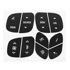 Set of 4 Steering Wheel Button Repair Stickers for GM Vehicles (2003–2011)