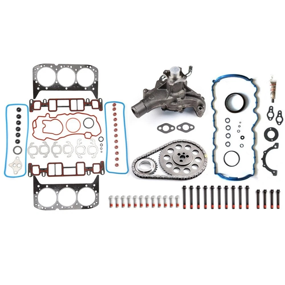 Full Gasket Set with Head Bolts & Timing Chain Kit for Chevrolet GMC 4.3L (1996–2002)