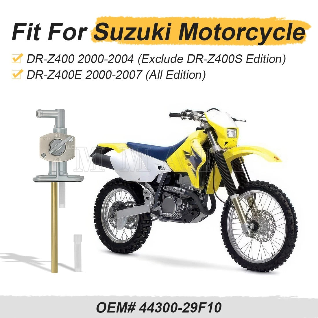 Fuel Petcock On Off Valve 44300-29F10 for Suzuki DRZ400 (2000–2007)