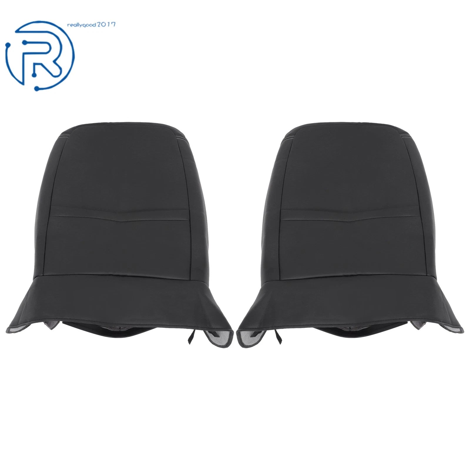 Set of 2 Leather Seat Covers for Jeep Wrangler (2013-2017) Black
