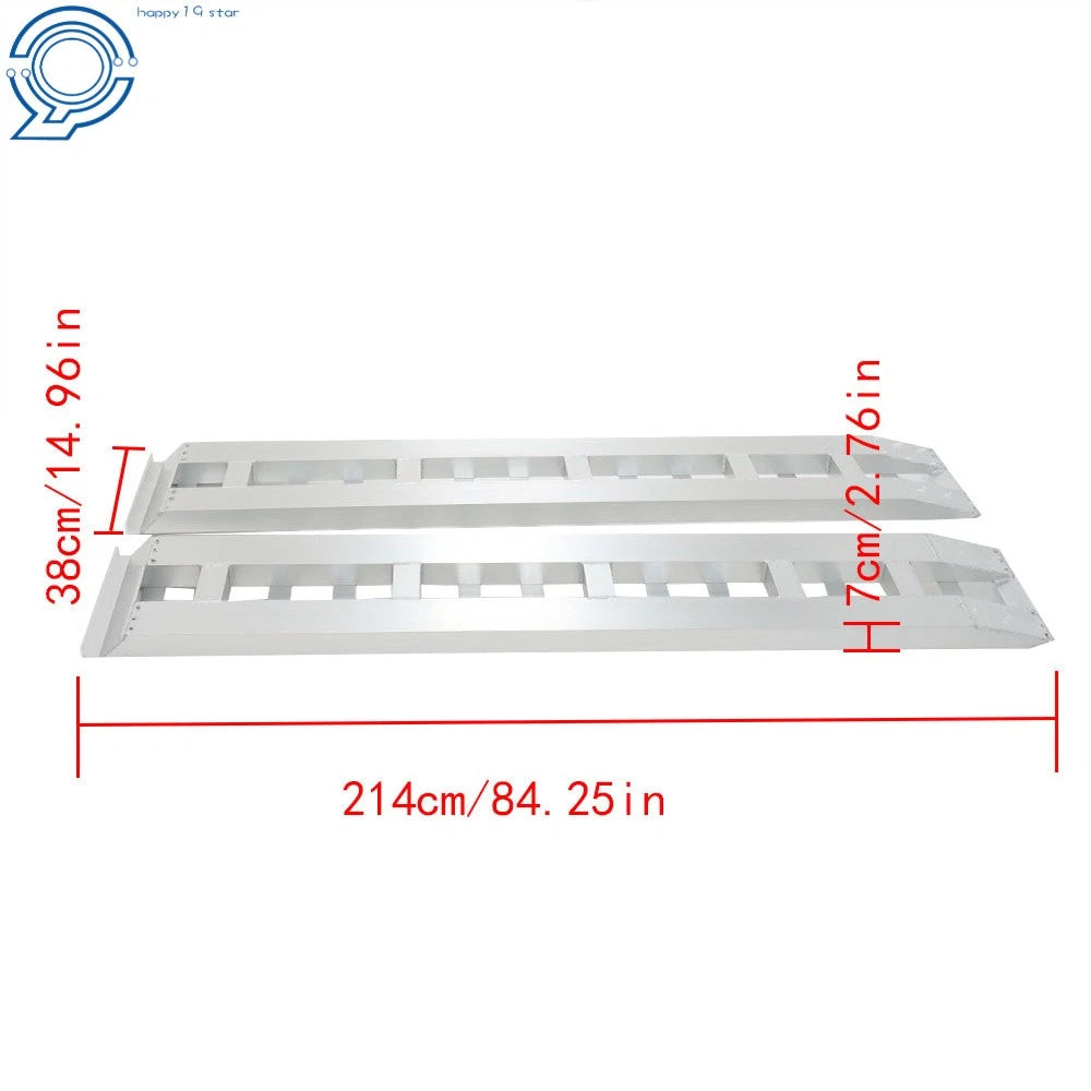 Set of 2 Aluminum Trailer Ramps for Car Truck (Heavy-Duty, 6000 lbs)