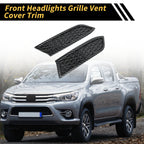 Set of 2 Carbon Fiber Pattern Headlights Grille Vent Cover for Toyota Tacoma (2016–2023)