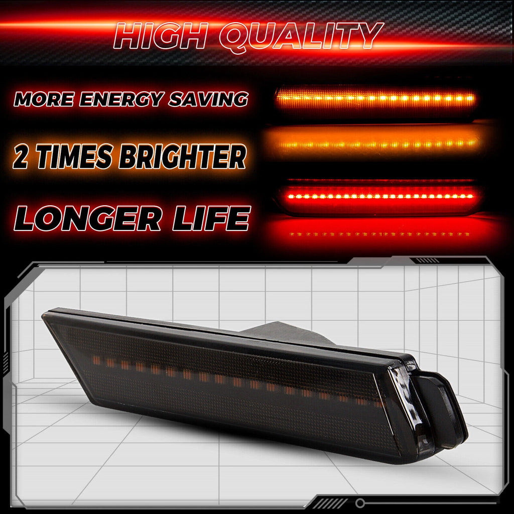 LED Side Marker Lights for Chevy Camaro (2010–2015) - Smoked