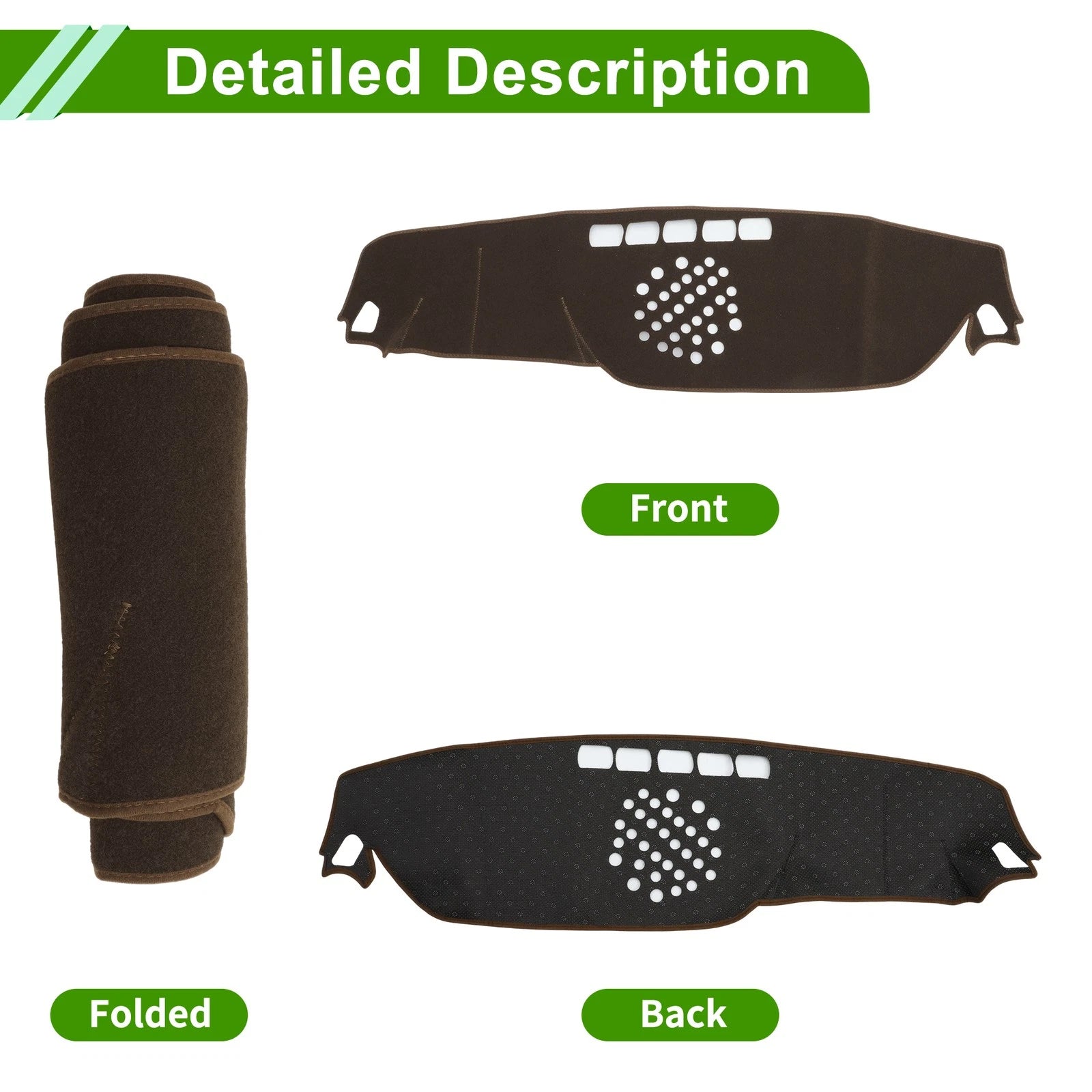 Dashboard Cover for Mercedes-Benz E-Class (2017–2021) Polyester Brown