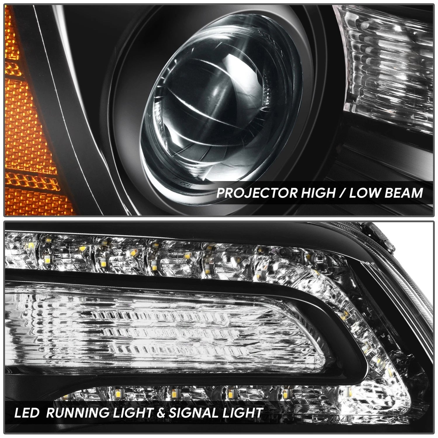 Right Side LED DRL Projector Headlight for Chrysler 300 (2011–2014)