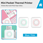 Mini Pocket Thermal Printer for Bluetooth Photo Labeling