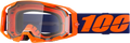 100 Percent Armatic Goggles for Offroad MX (Clear Lens, Neon Orange)