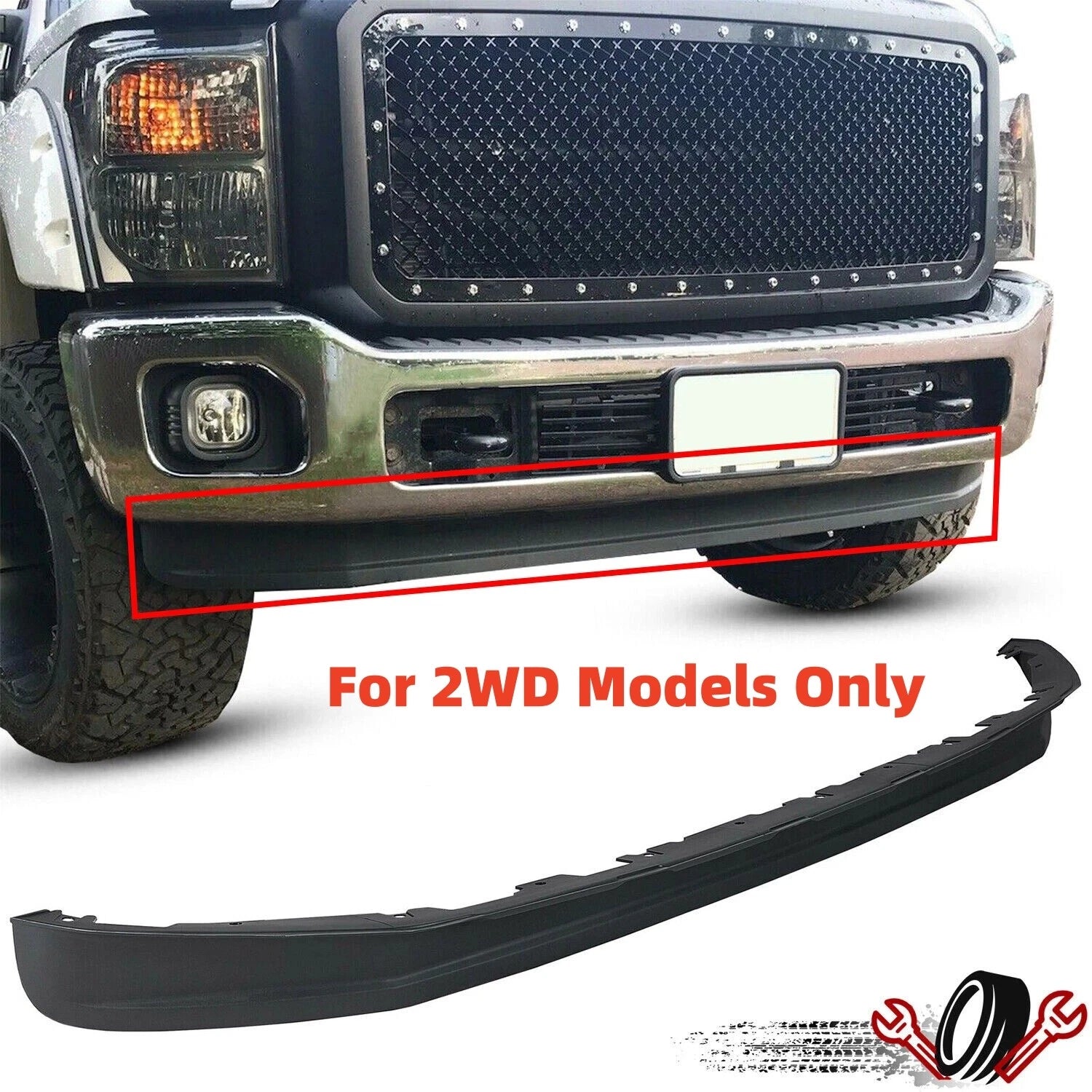 Front Lower Valance Air Dam Deflector for Ford F-250 F-350 (2011–2016)