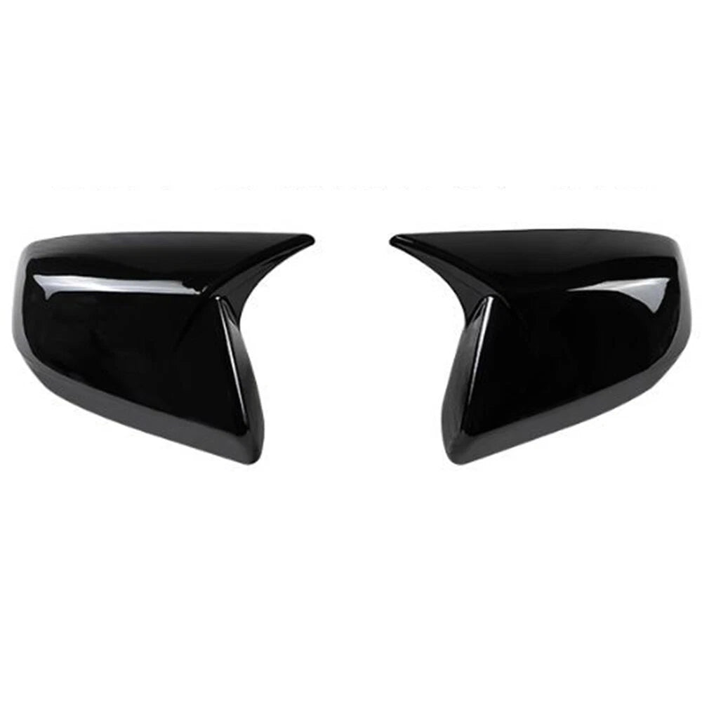 Pair Gloss Black Rearview Side Mirror Cover Cap Trim for Cadillac CT4 (2020–2024)