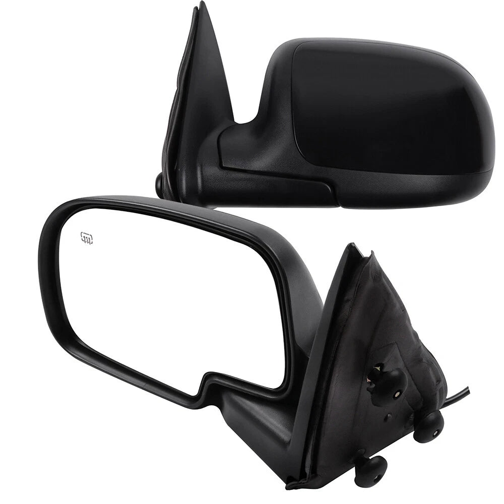 Set of 2 Power Heated Black Side Mirrors for Chevy GMC Yukon (2000–2002)