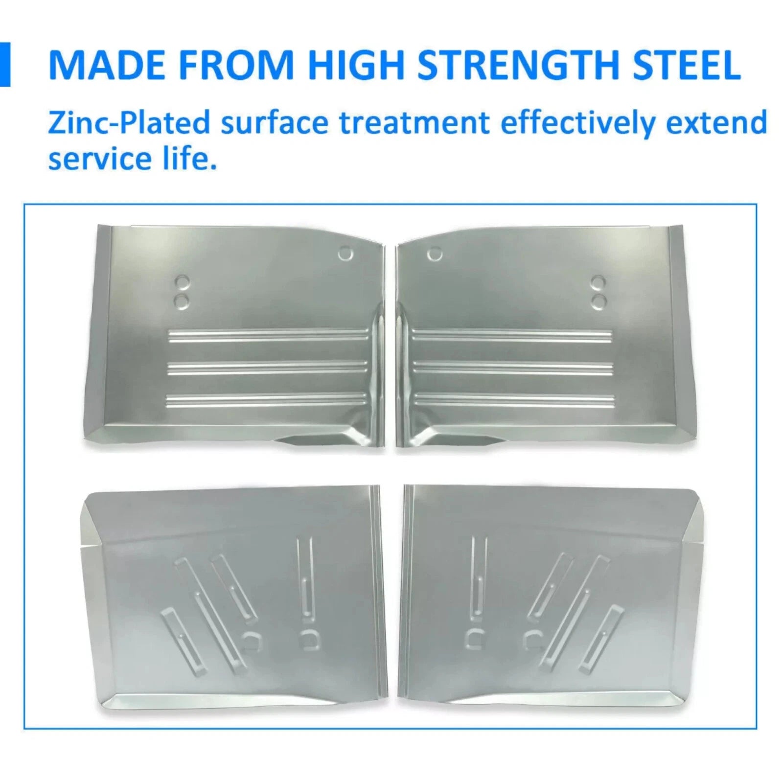 Set of 4 Steel Floor Pans for Chevy Chevrolet (1955–1957)