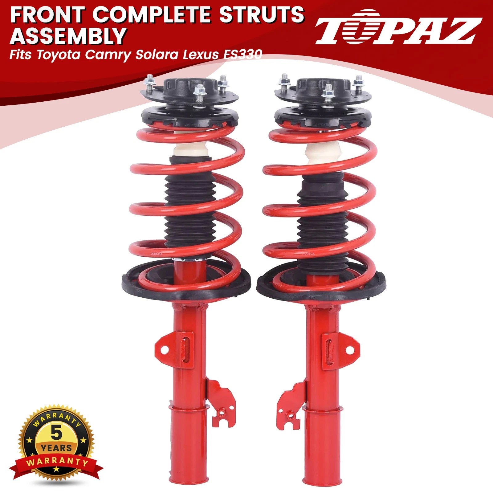 Pair Front Struts with Coil Spring Assembly for Toyota Camry Solara (2000–2006)