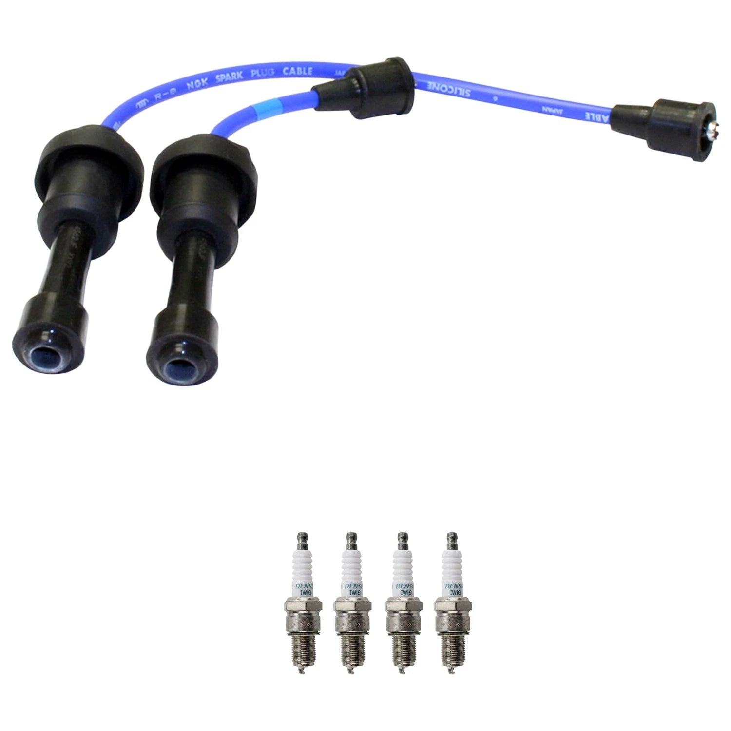 NGK Wire Set & Denso 4 Iridium Spark Plugs for Optima Sonata (2011–2016)
