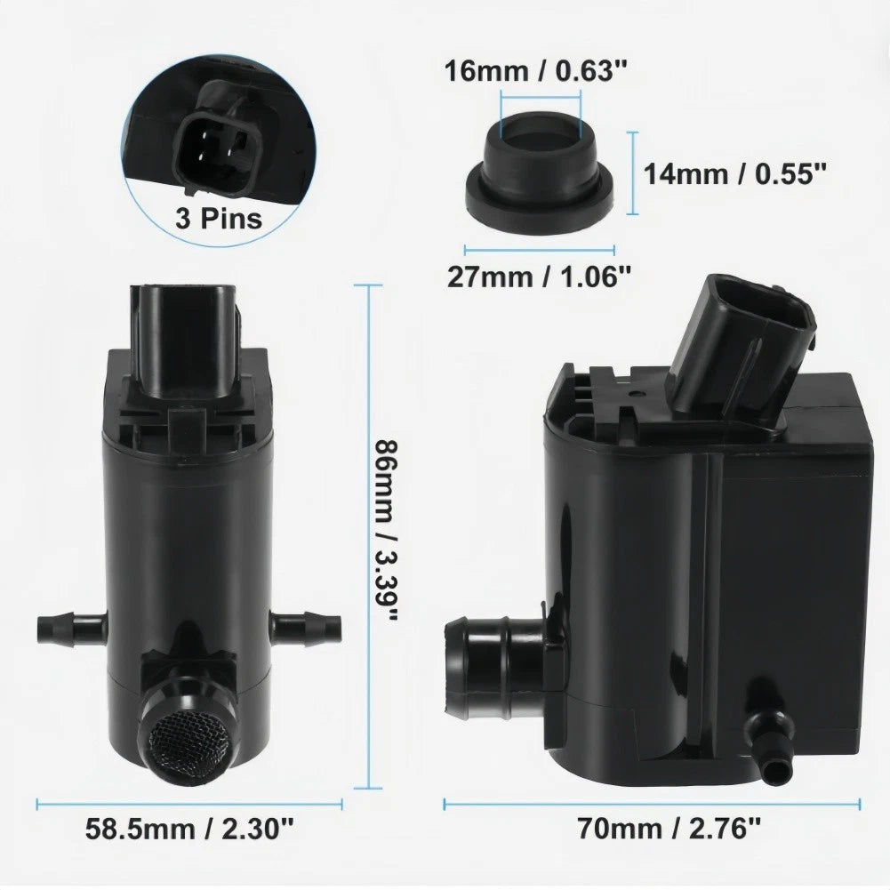 Windshield Washer Motor Pump for Hyundai Accent (2000–2015)