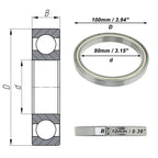 6816ZZ Deep Groove Ball Bearing for Scooter Skateboard (P5, 80x100x10mm)