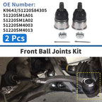 2X Front Lower Ball Joints for Honda Accord (1990–2002) No.K9643/51220S84305