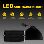 2PC Smoked LED Front Bumper DRL Signal Lights for Jeep Wrangler TJ (1997–2006)