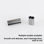 50pcs Double Tube Fishing Line Clips - Stainless Steel