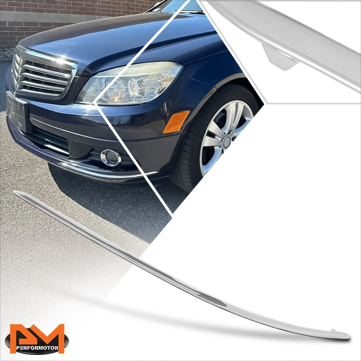Front Driver Left Side Bumper Cover Molding for Mercedes-Benz C300 C350 (2008–2011)