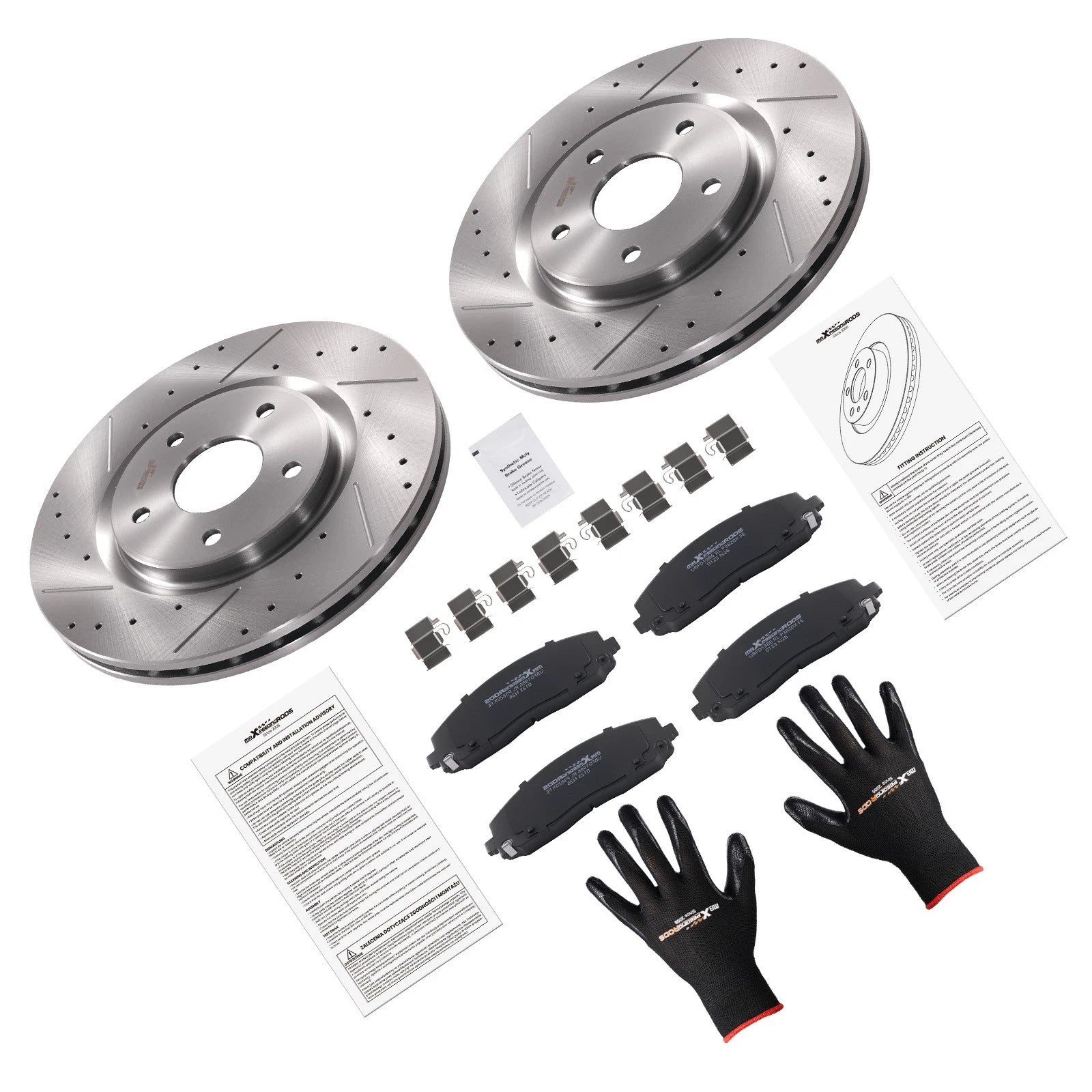 Front Brake Rotors & Pads Kit for Dodge Grand Caravan/Journey (2012–2020) S53068