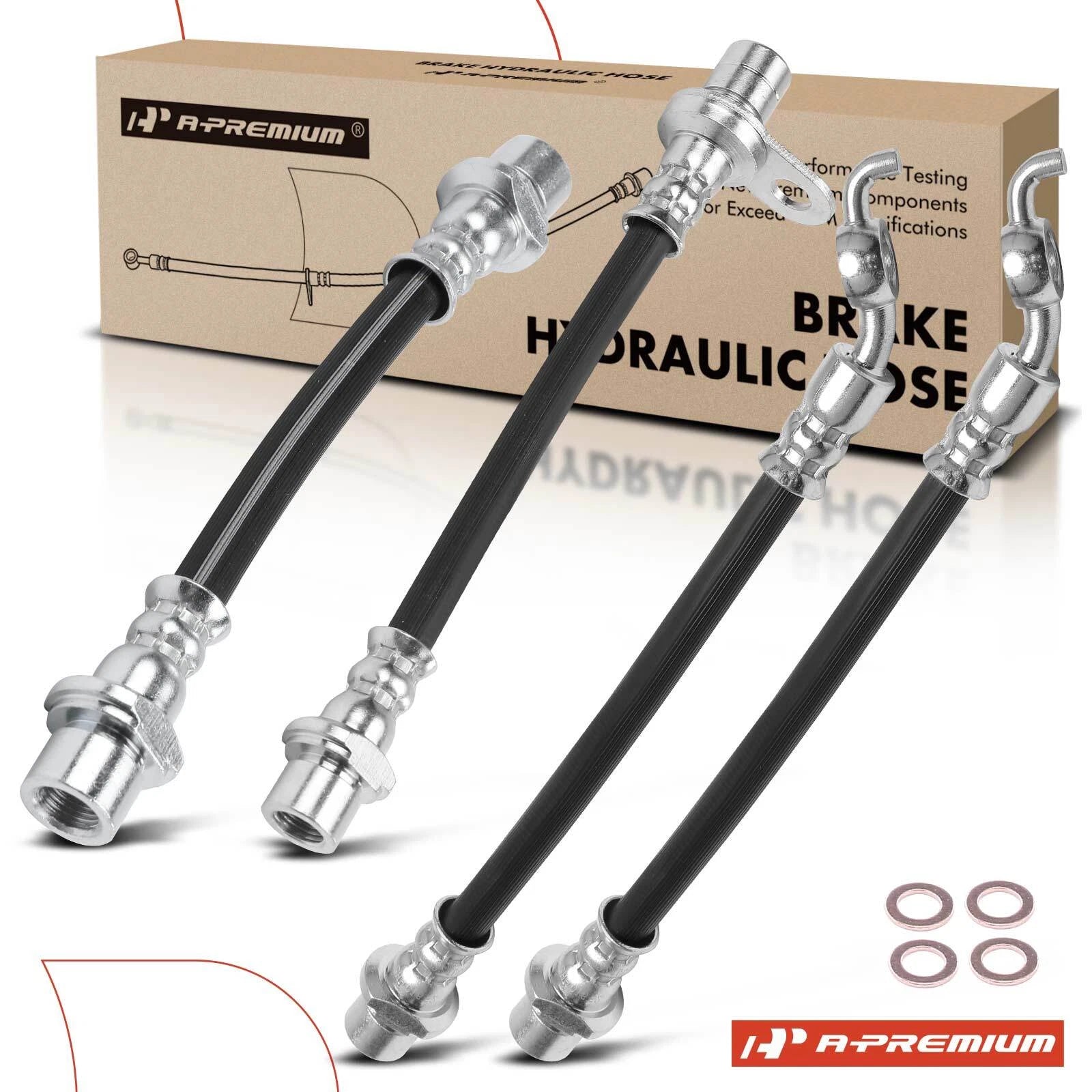 Rear Inner & Outer Brake Hydraulic Hose for Toyota Prius (2010-2015)