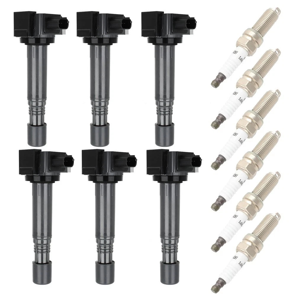 Set of 6 Ignition Coils & Iridium Spark Plugs for Honda Pilot (2016–2020)