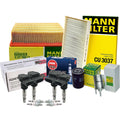 Set of 4 Mann Filters & 4 NGK Iridium IX Spark Plugs for Audi A4 (2000–2006)