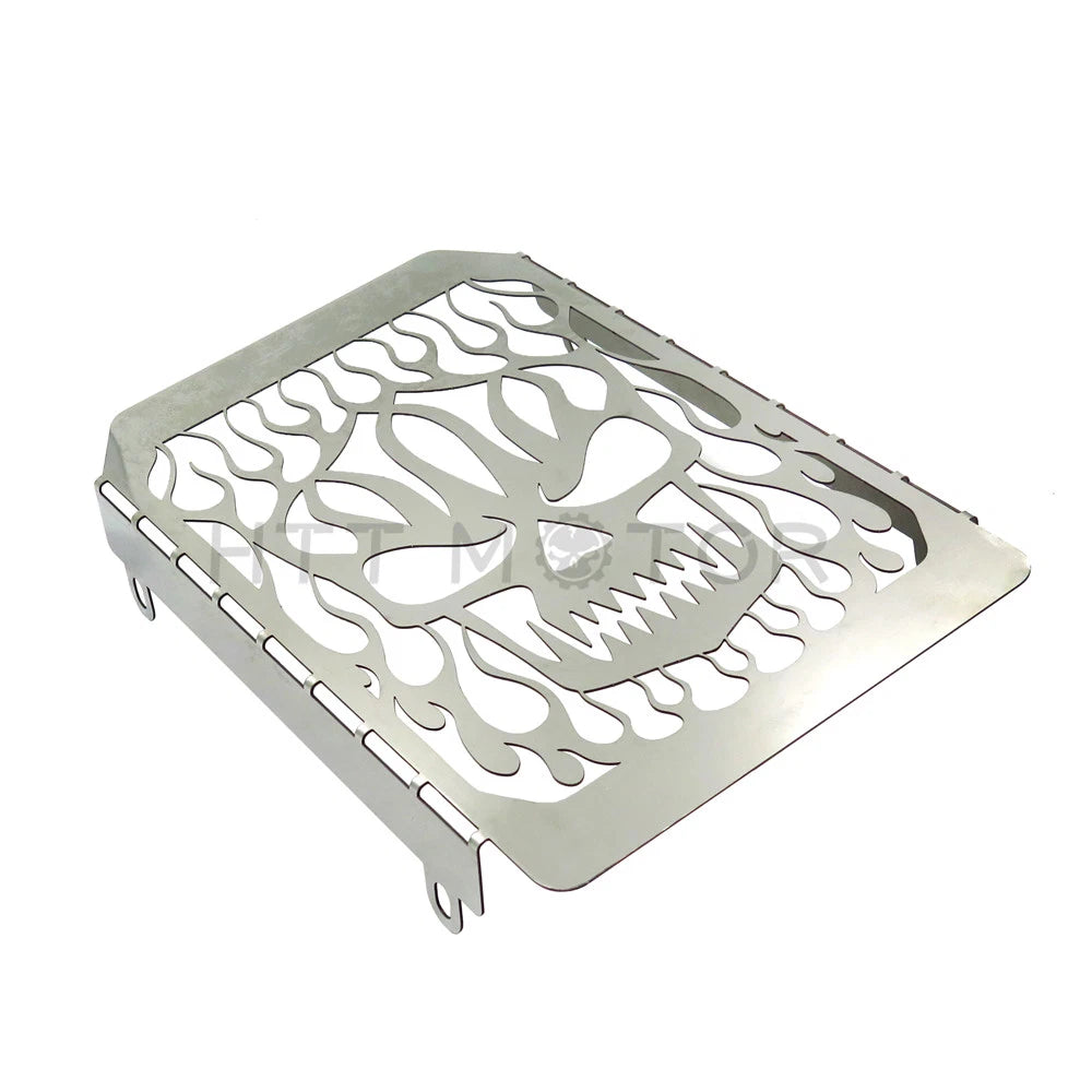 Chrome Skull Flame Radiator Grille Cover for Kawasaki Vulcan VN 1500 (1996–2008)