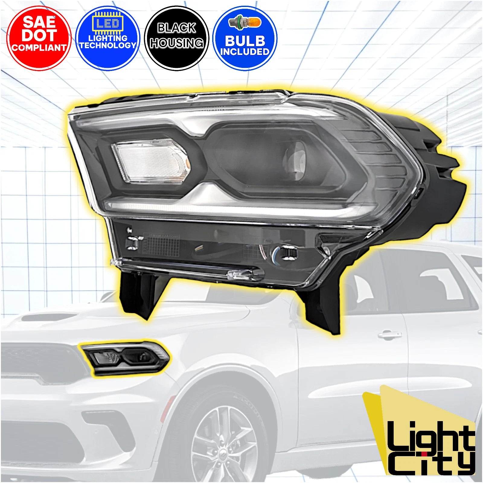 LED Headlight LH for Dodge Durango (2021–2024)