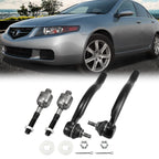 Front Inner Outer Tie Rod End Link Kit EV80210 for Honda Accord, Acura TSX (2003–2012)