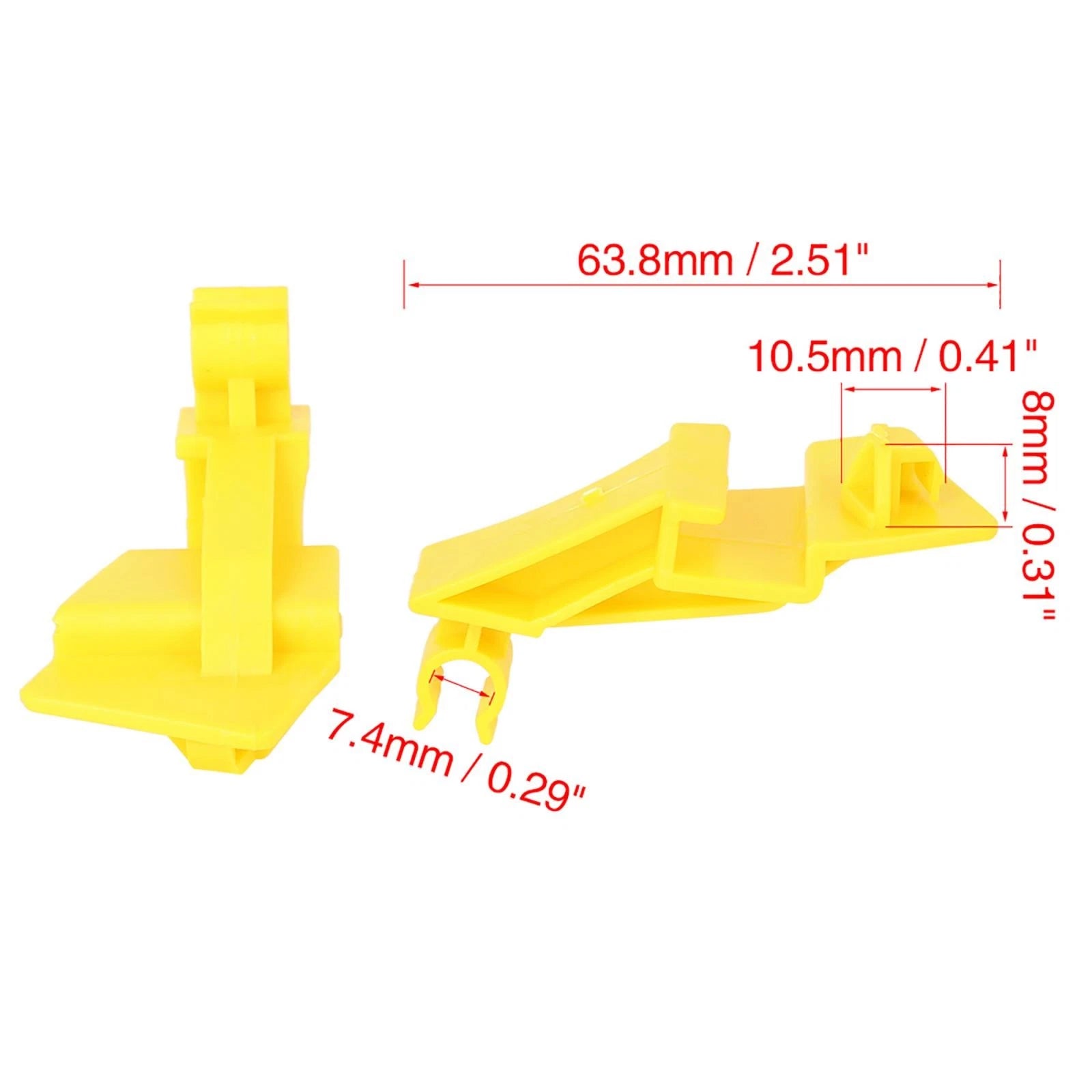 5pcs Hood Prop Rod Clip Retainer for Ford Fiesta (2009–2014) 63.8mm