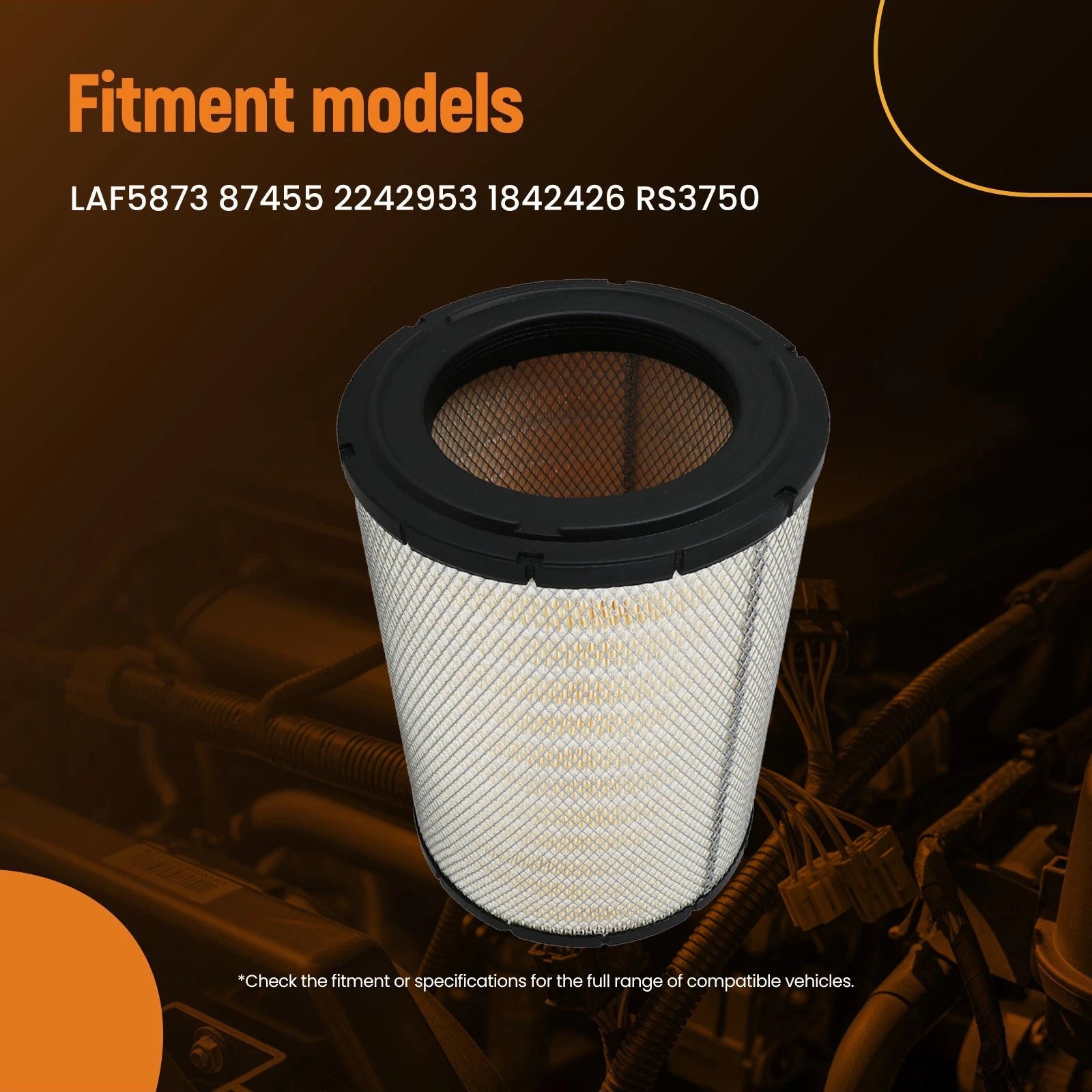 Engine Air Filter for Peterbilt 387 Kenworth T2000 (2000-2017)