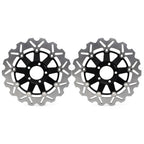 Front Brake Discs Rotors Black for KAWASAKI ZX9R ZX900C ZX12R (1998-2006)
